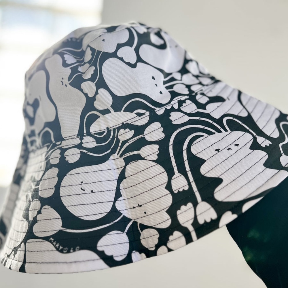Mary Lo- Wobbly Plants Reversible Bucket Hat